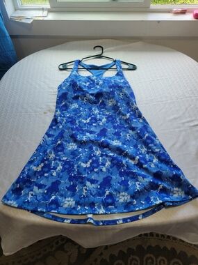 Barena Blue Printed Tank Chemise Nightdress